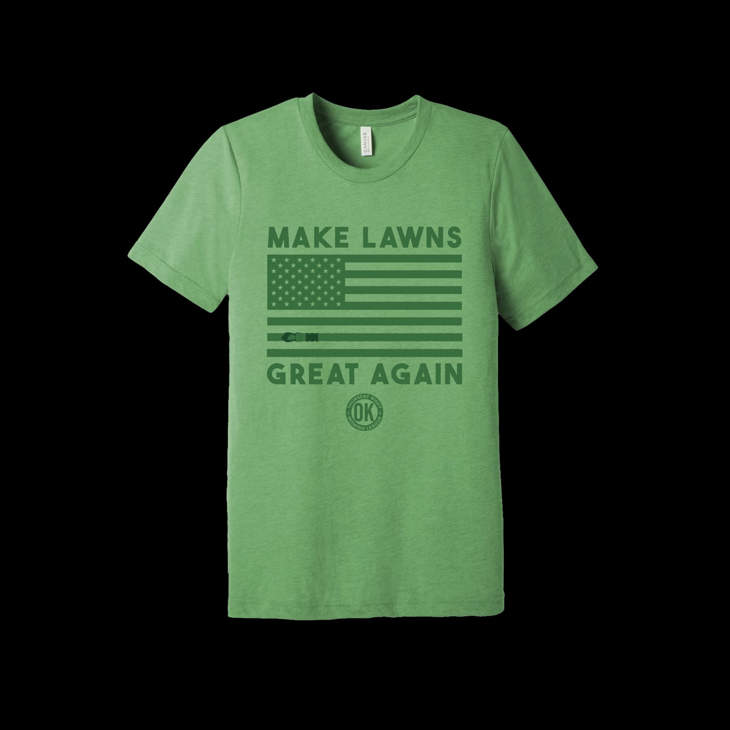 Make Lawns Great Again Triblend Short Sleeve Tee