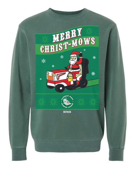 Merry Christ-Mows Pigment-Dyed Crewneck