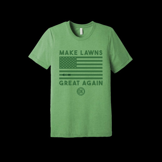 Make Lawns Great Again Triblend Short Sleeve Tee