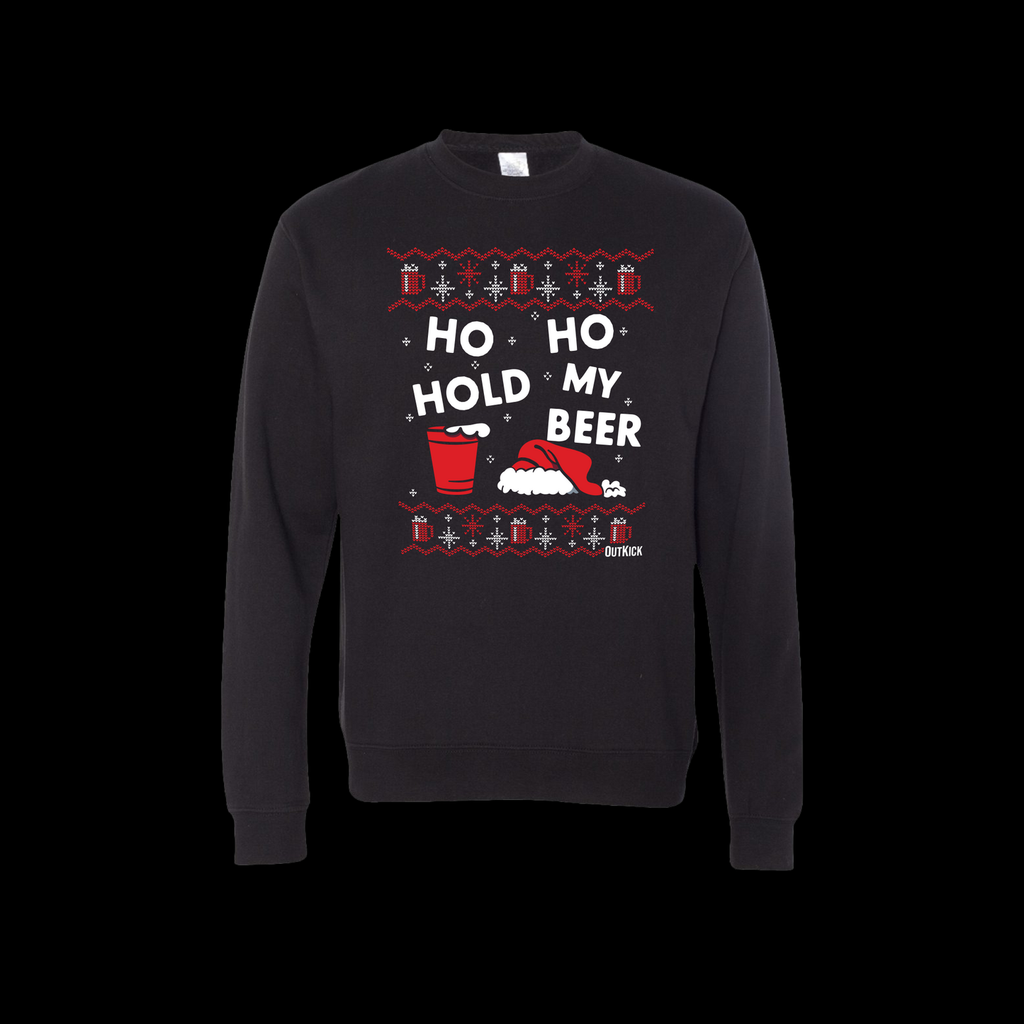 Ho Ho Hold My Beer Heavyweight Unisex Crewneck Sweatshirt