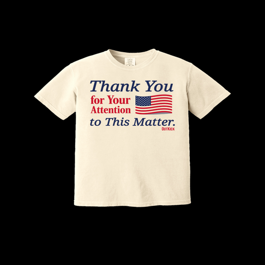 Thank You For Your Attention Heavyweight Cotton Tee