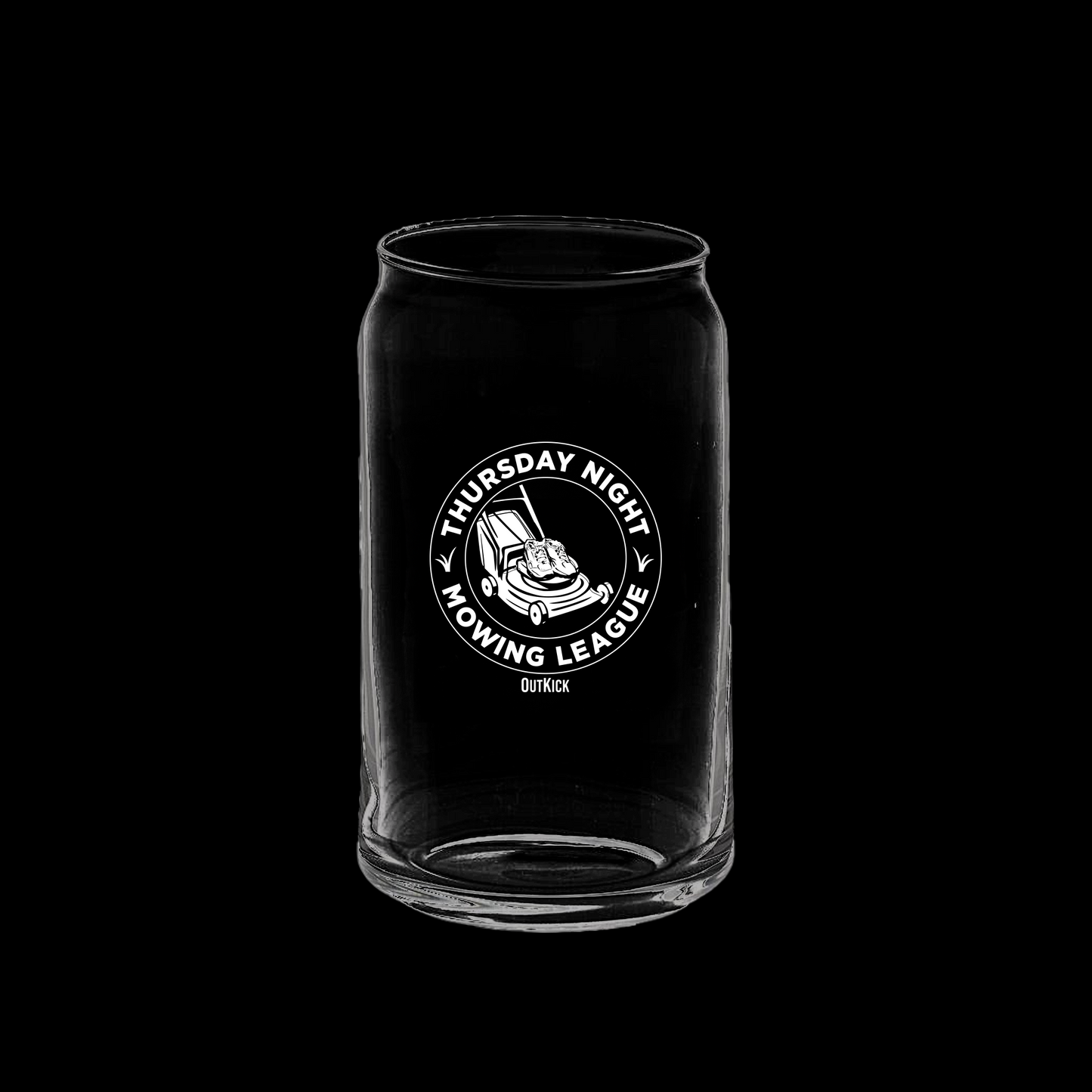 Thursday Night Mowing League 16oz Soda Can Glass