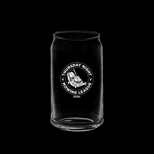Thursday Night Mowing League 16oz Soda Can Glass